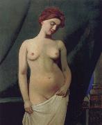 Felix Vallotton Female nude,Green Curtain oil painting on canvas